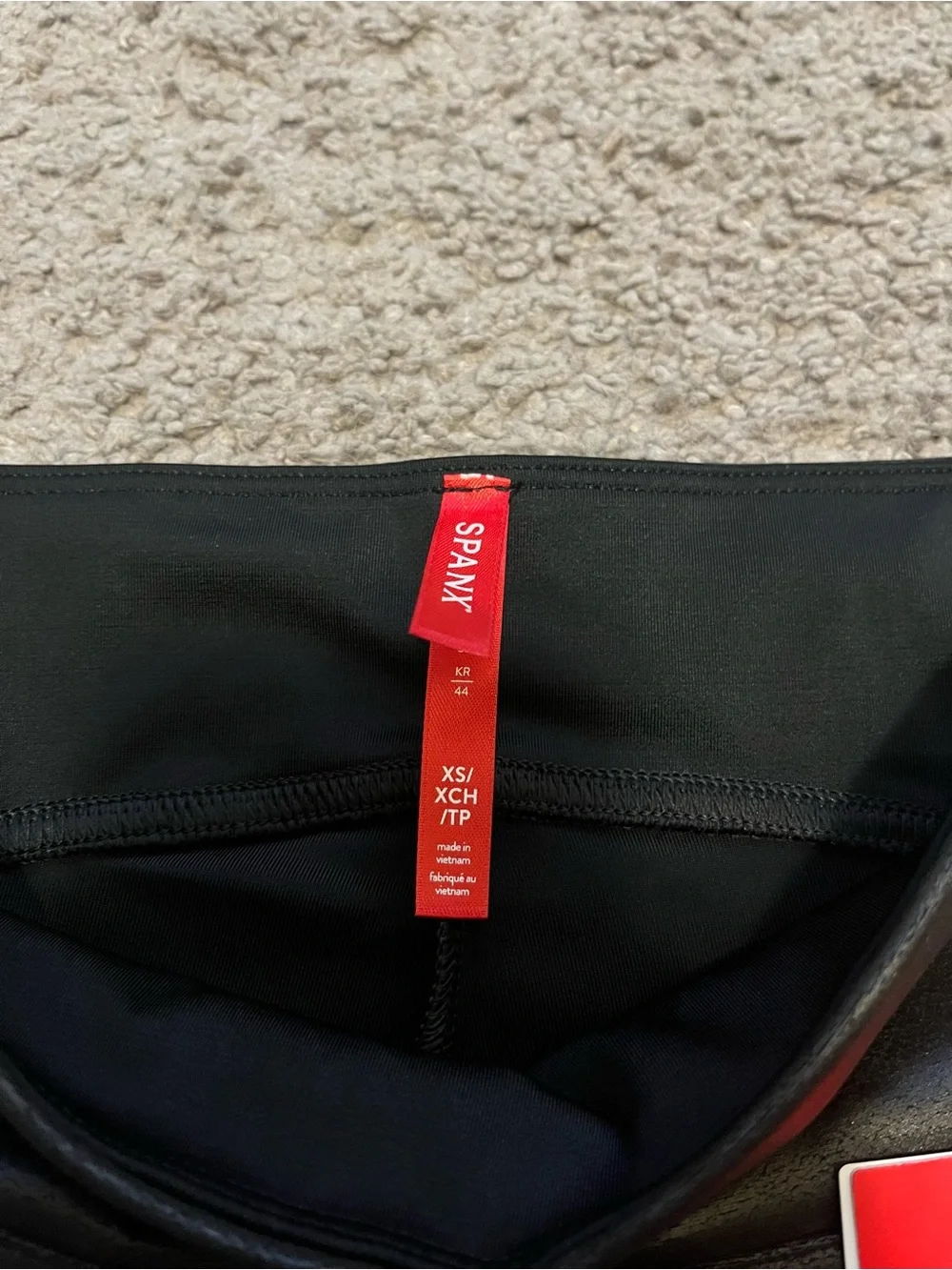 New Spanx Faux Black Leather Leggings Size XS